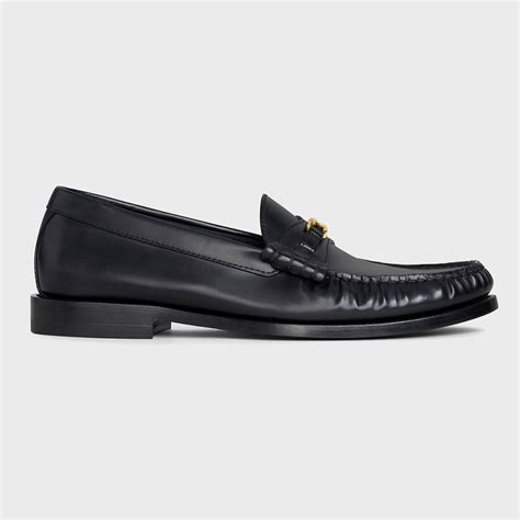 Women's Celine Luco loafers with Triomphe tassels in polished 